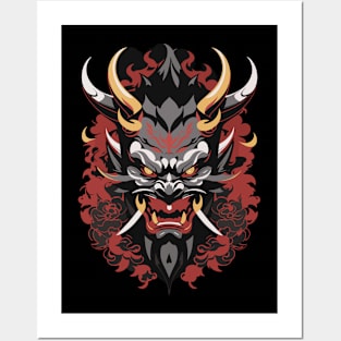 Oni Japanese Demon Posters and Art